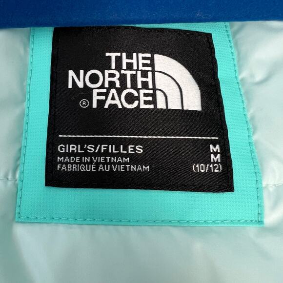 The North Face Girls' Colorblock Teal Blue Snow Ski Jacket Size M (10/12) - Picture 3 of 7